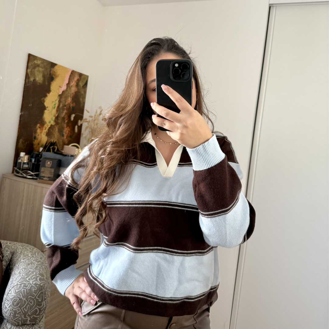 Polo Choco Rayures Bleues