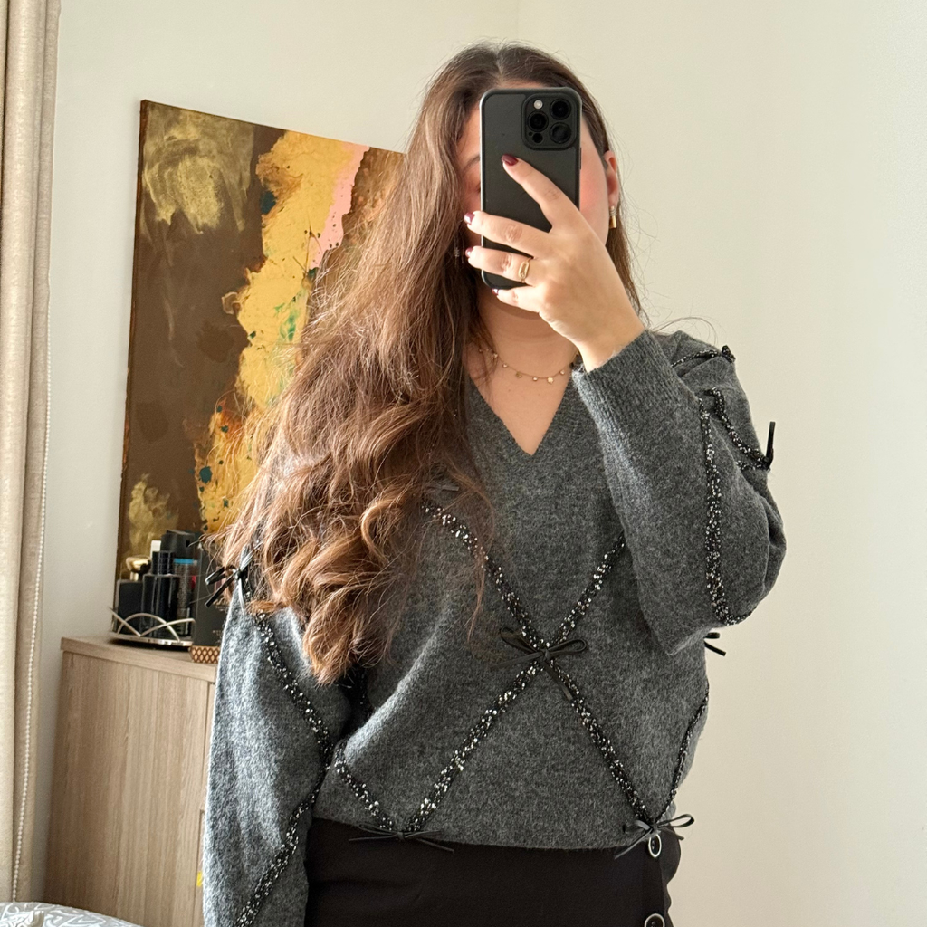 Pull Maille Douce Gris
