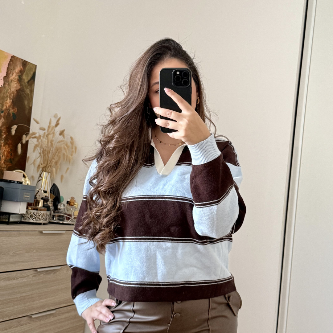 Polo Choco Rayures Bleues