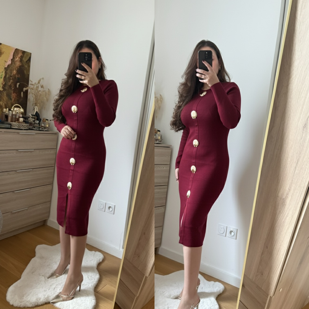 Robe Chic Bordeaux
