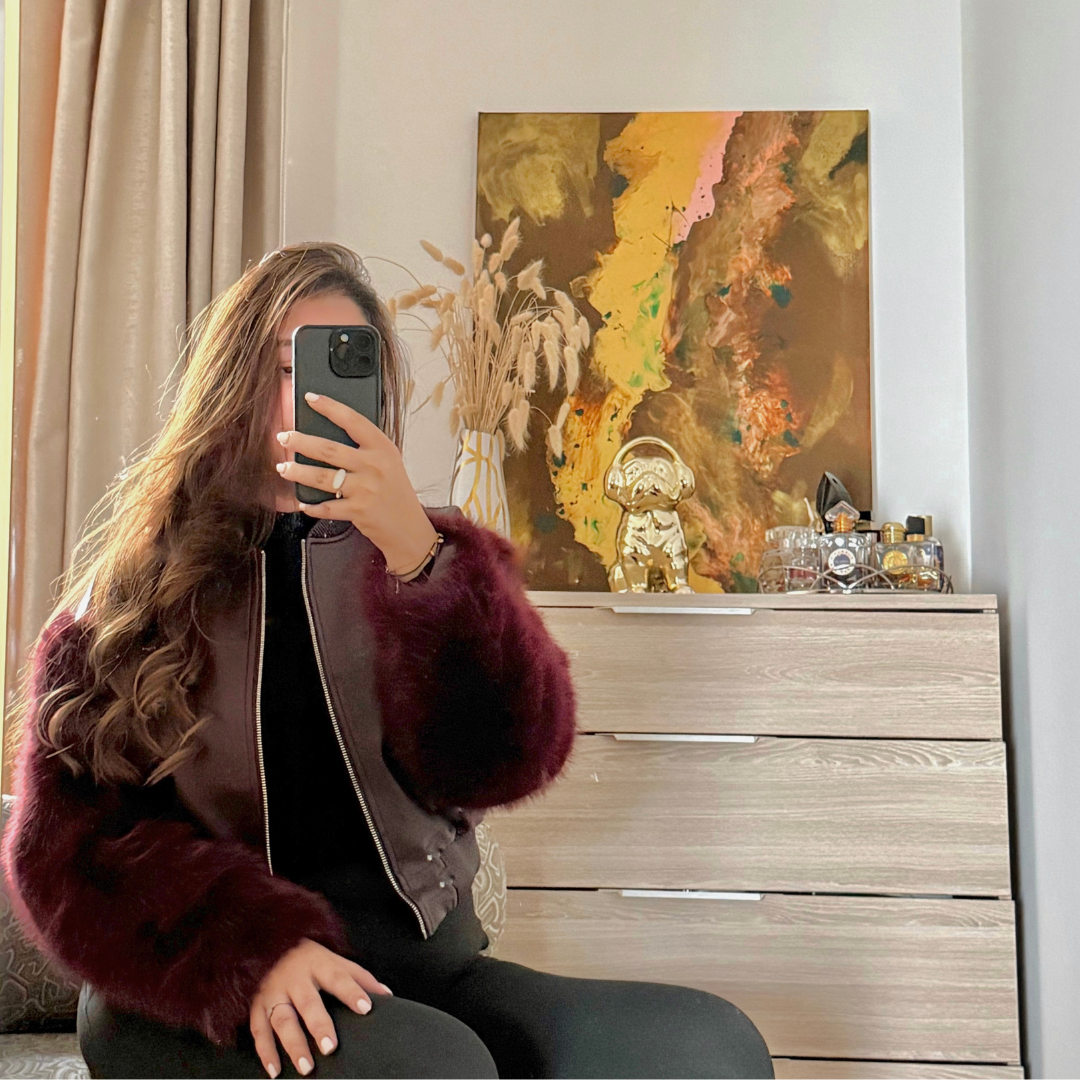 Veste Simili Cuir Bordeaux