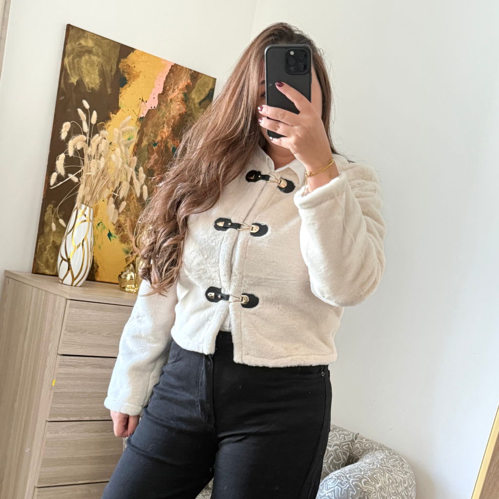 Manteau Court Blanc