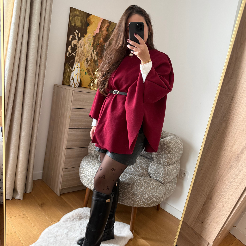 Cape Elégance Ceinture Bordeaux