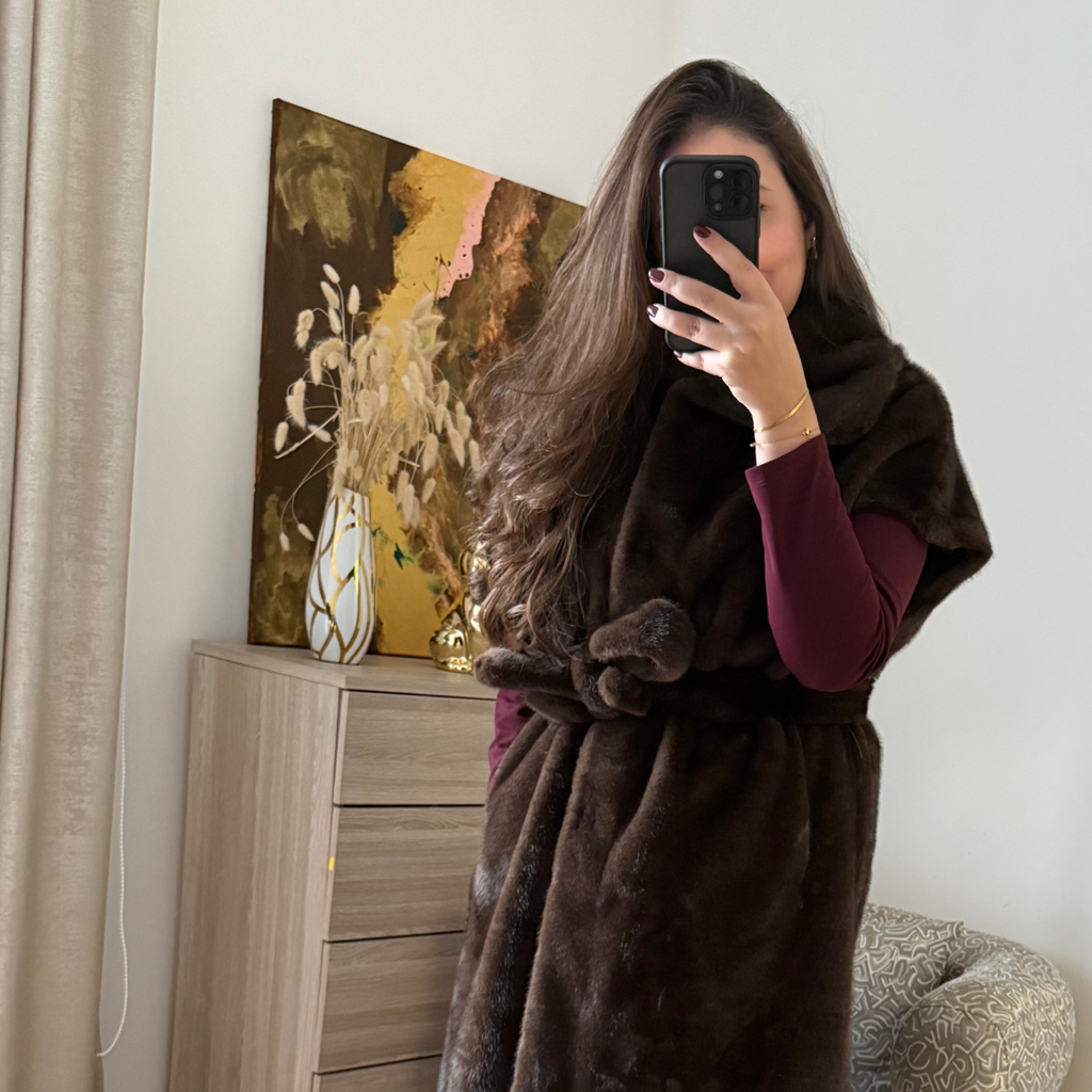 Manteau Fourrure Marron