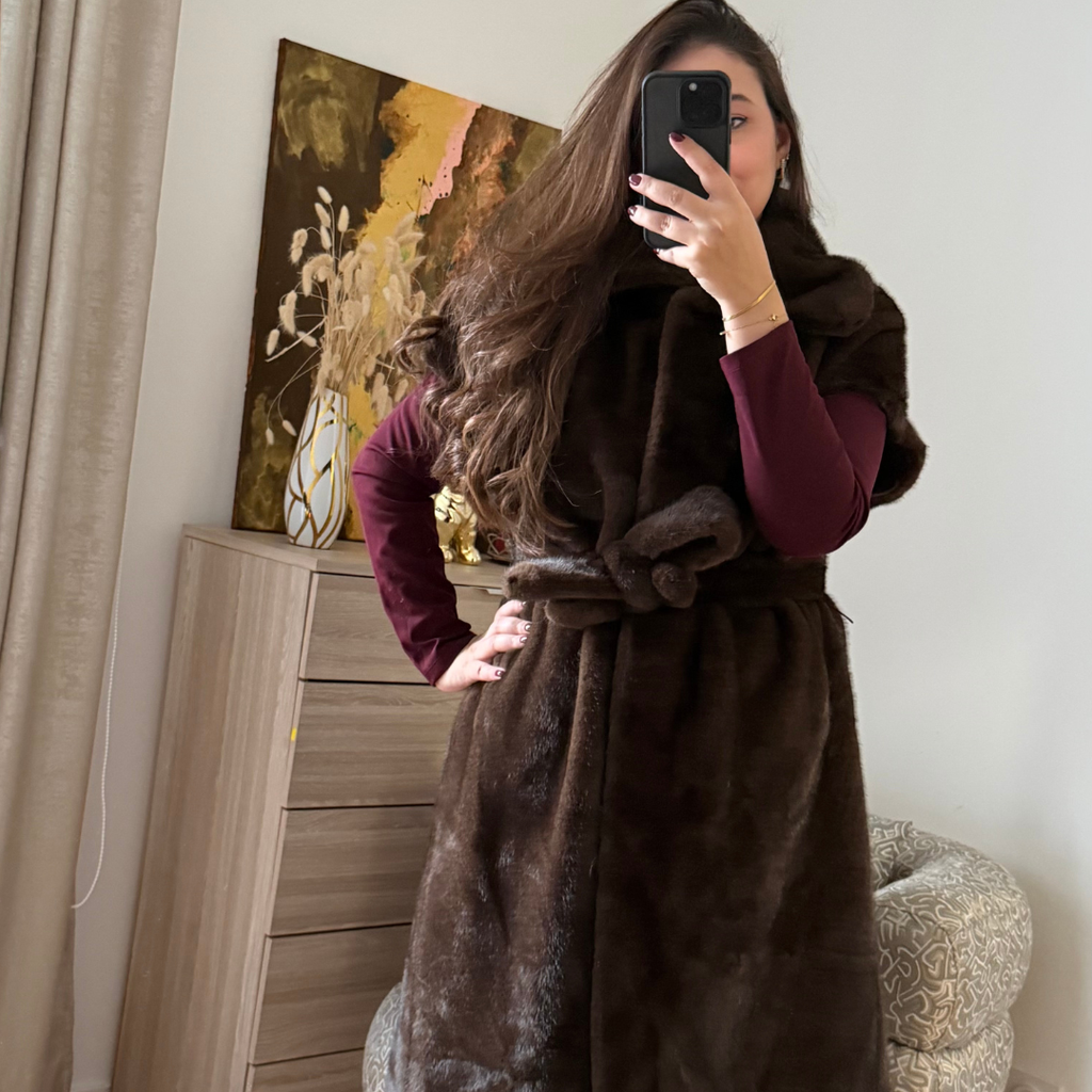 Manteau Fourrure Marron